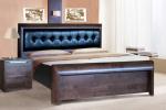 Bed "Billow 5" with leather